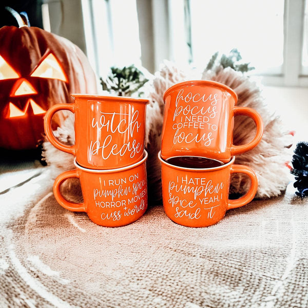 Pumpkin + Horror Mug by Gia Roma