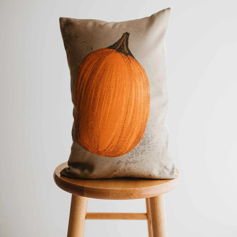 Primitive Fall Pumpkin Lumbar Pillow Cover | 12x18 Thanksgiving Décor | Fall Decor | Room Decor | Decorative Pillows | Gift for her by UniikPillows