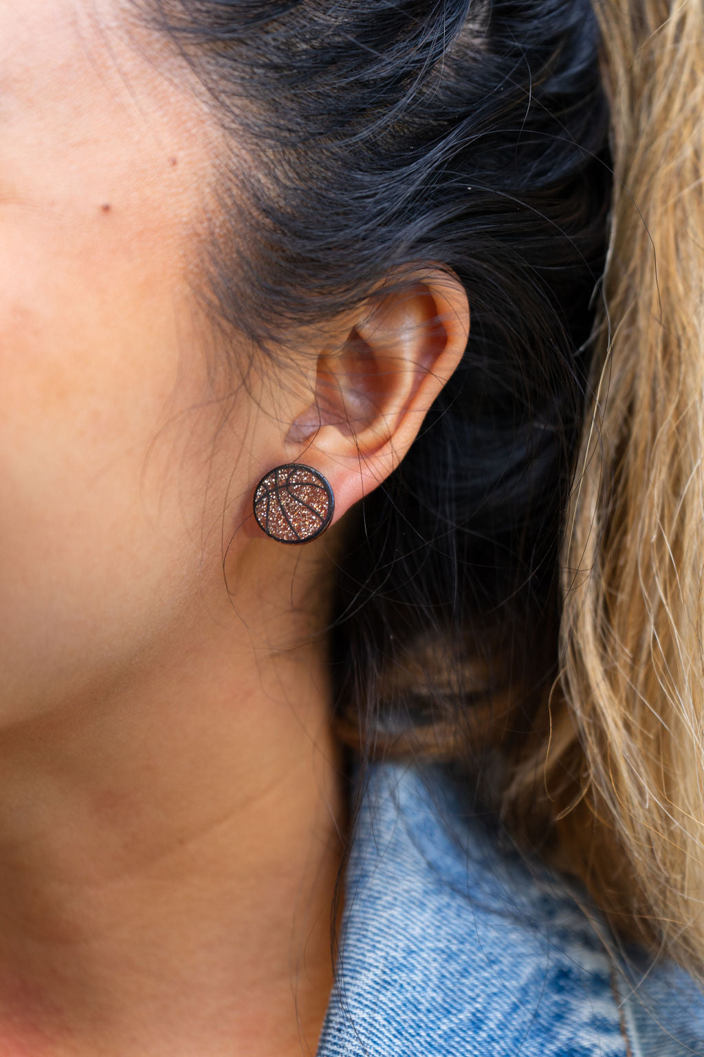 Glitter Basketball Studs by Spiffy & Splendid - The Cheeky Wink