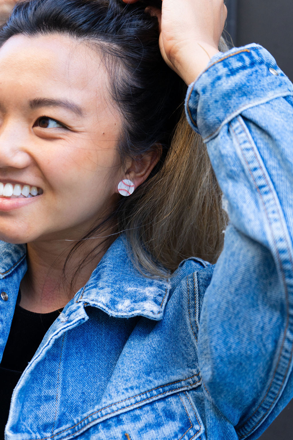 Glitter Baseball Studs by Spiffy & Splendid - The Cheeky Wink