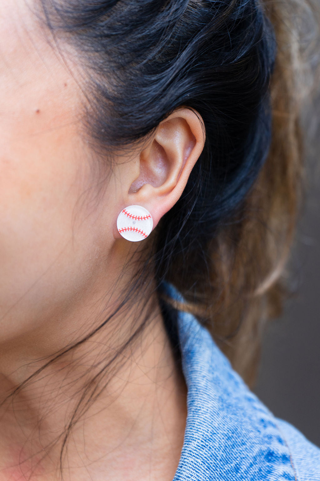 Glitter Baseball Studs by Spiffy & Splendid - The Cheeky Wink