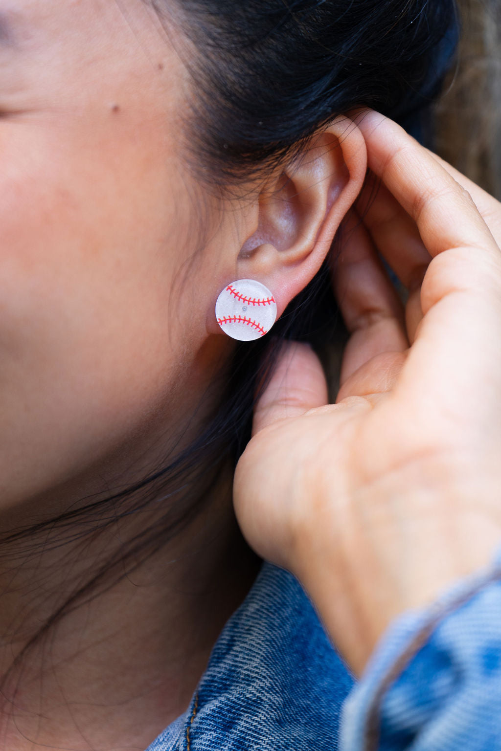Glitter Baseball Studs by Spiffy & Splendid - The Cheeky Wink