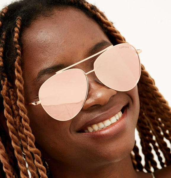 Rose Gold Sunglasses | Amelia - Rose Gold | The Cheeky Wink