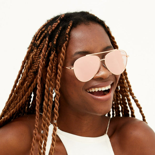 Rose Gold Sunglasses | Amelia - Rose Gold | The Cheeky Wink