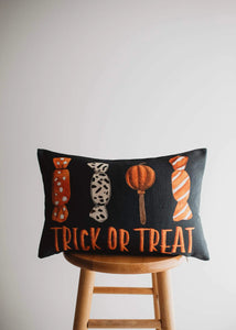 Trick or Treat Candy Pillow Cover |  Halloween Pillow Covers | Fall Decor | Room Decor | Decorative Pillows | Gift for her | Sofa Pillows by UniikPillows