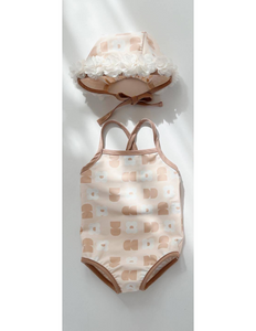 Baby Girl Flower Pattern Fashion Swimwear Sets by MyKids-USA® - The Cheeky Wink