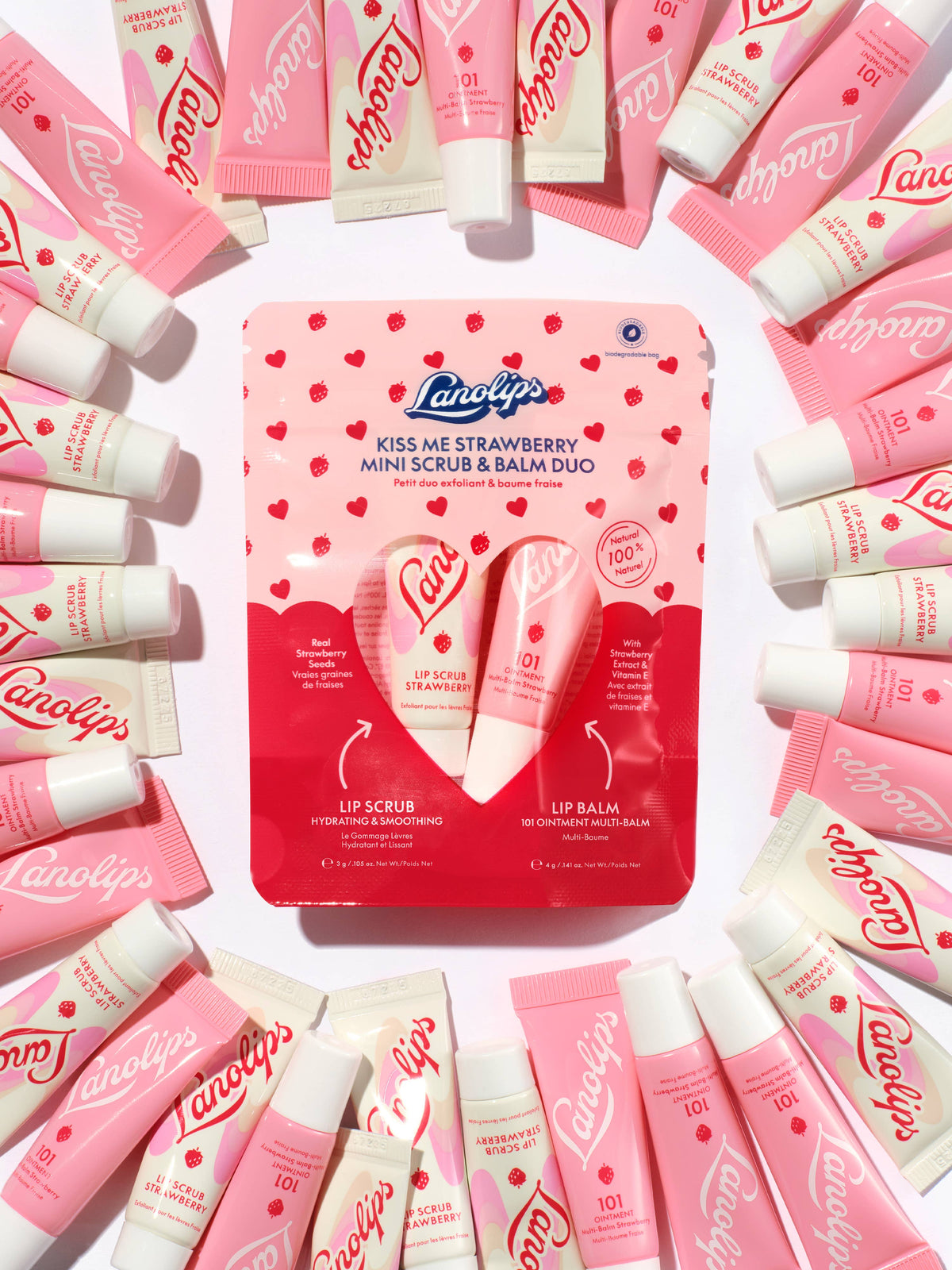 Kiss Me Strawberry Mini Scrub & Balm