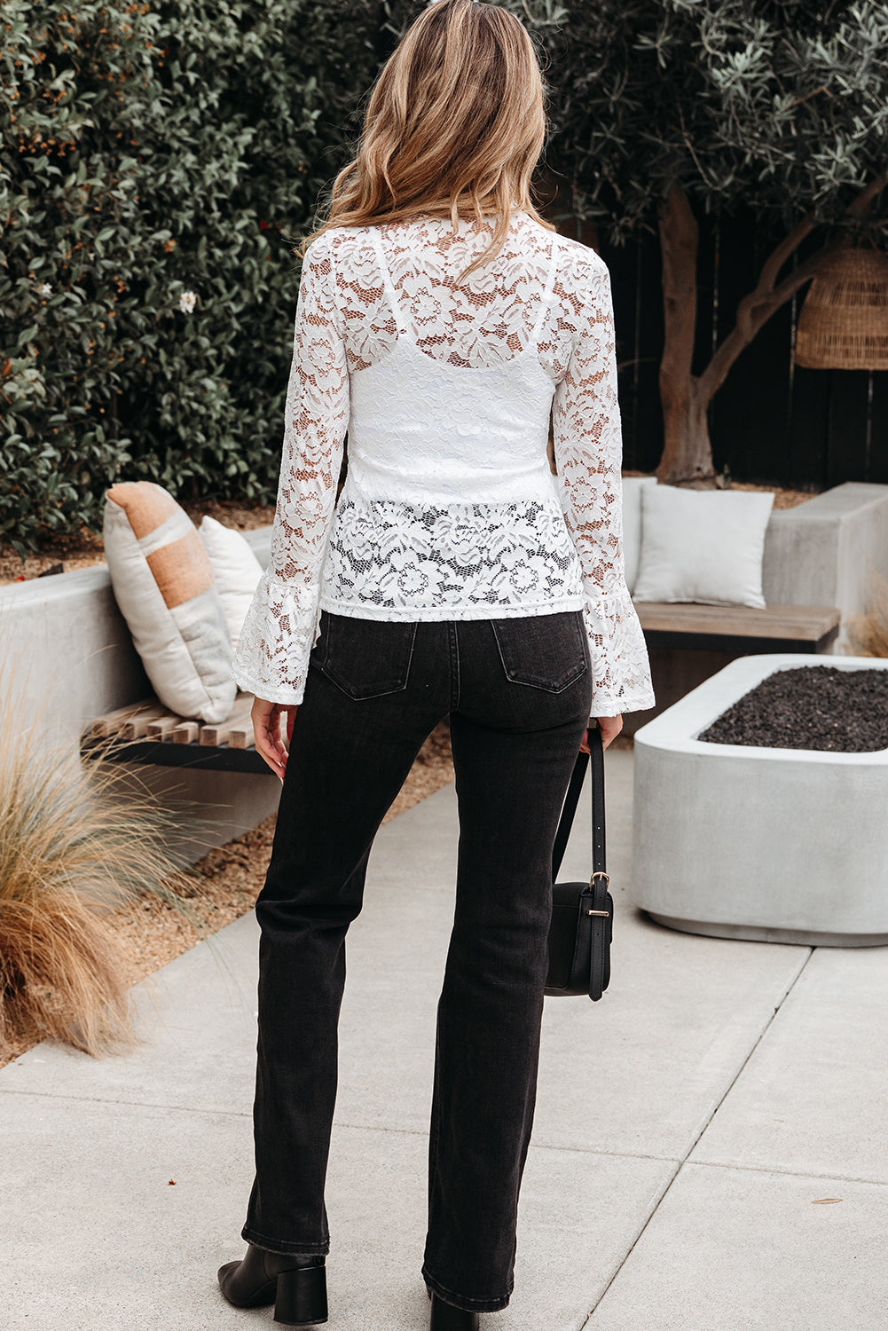 Alani Lace Crochet Bell Sleeve Blouse by Threaded Pear - The Cheeky Wink