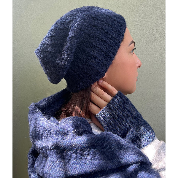 Navy Loop Knit Alpaca Beanie by SLATE + SALT