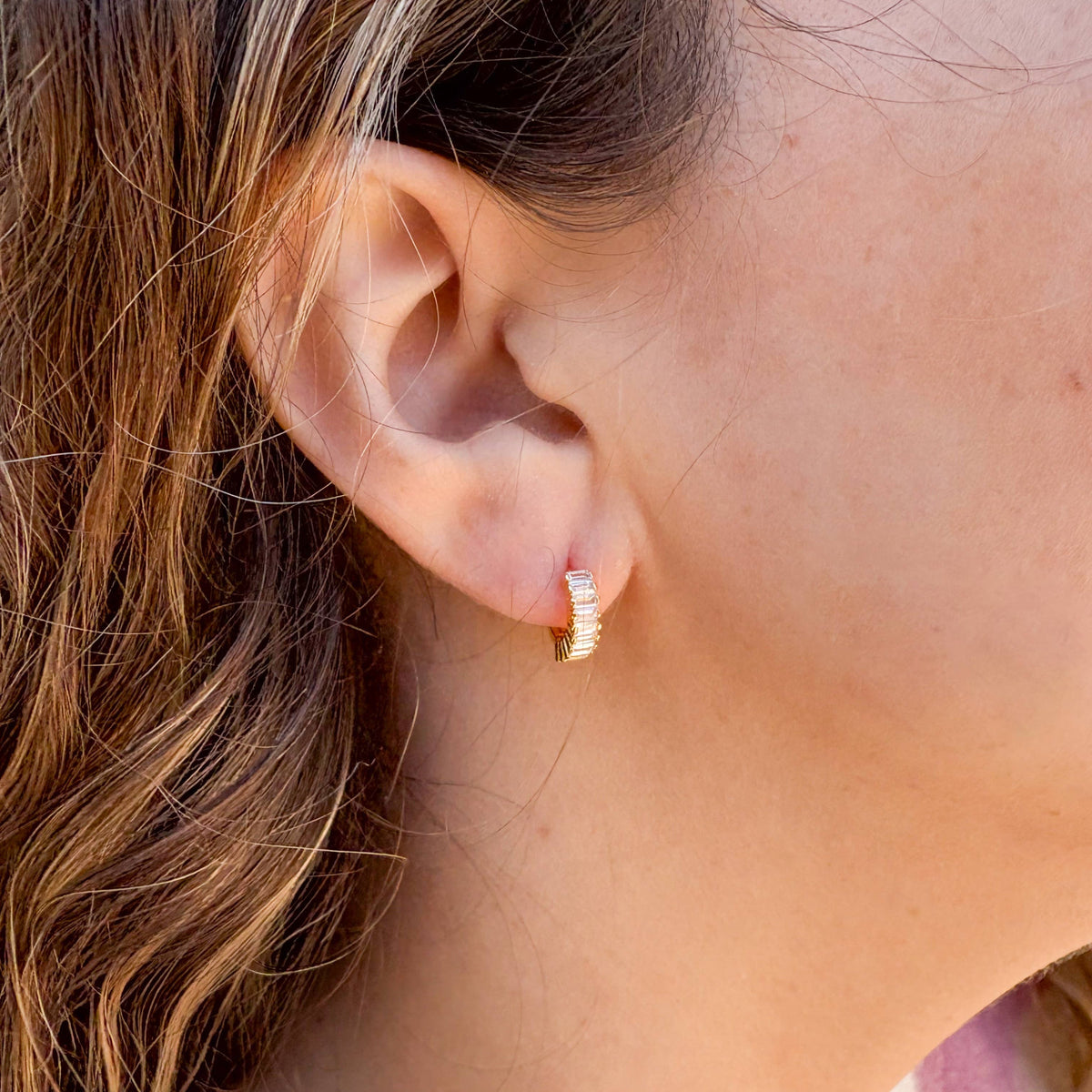 Champagne Toast Huggie Earrings