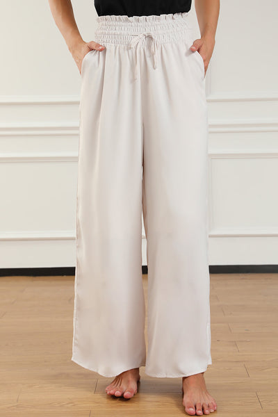 Kendra Smocked High Waist Wide Leg Pants by Threaded Pear