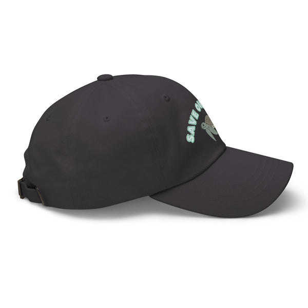 Save Our Seas Sea turtle Dad hat: Pulls 4 pounds of ocean plastic! by Tropical Seas Clothing