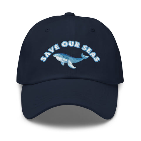 Save Our Seas Whale Dad hat: Pulls 4 pounds of ocean plastic! by Tropical Seas Clothing