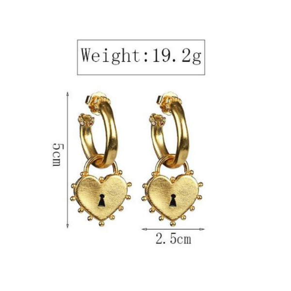 Locked Heart Earrings by ClaudiaG Collection