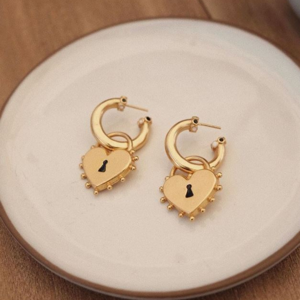 Locked Heart Earrings by ClaudiaG Collection