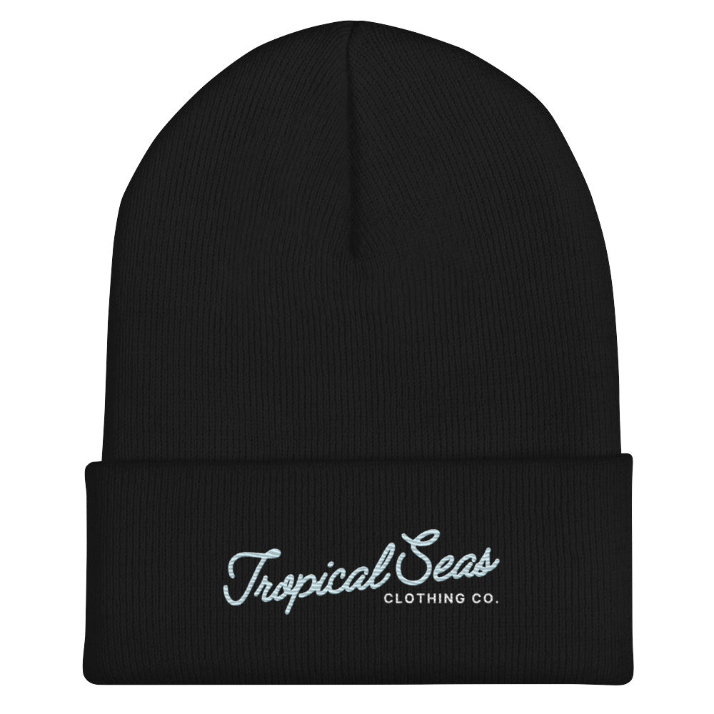 Fancy Tropical Seas Cuffed Beanie by Tropical Seas Clothing