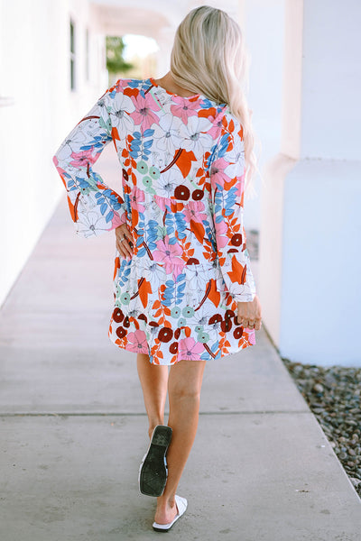 Kensley Floral Tiered Mini Dress by Threaded Pear