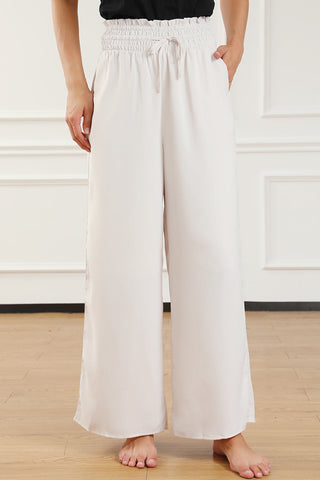 Kendra Smocked High Waist Wide Leg Pants by Threaded Pear