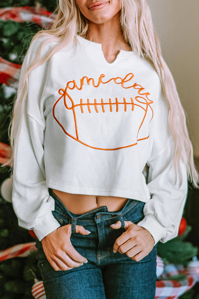 Indy Game Day Notched Neck Sweatshirt by Threaded Pear - The Cheeky Wink