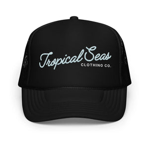 Fancy Tropical Seas Foam Trucker Hat by Tropical Seas Clothing - The Cheeky Wink