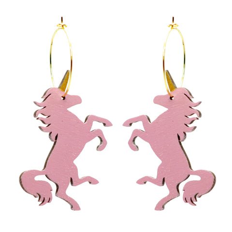 Unicorn Hoop Earrings by LE CHIC MIAMI