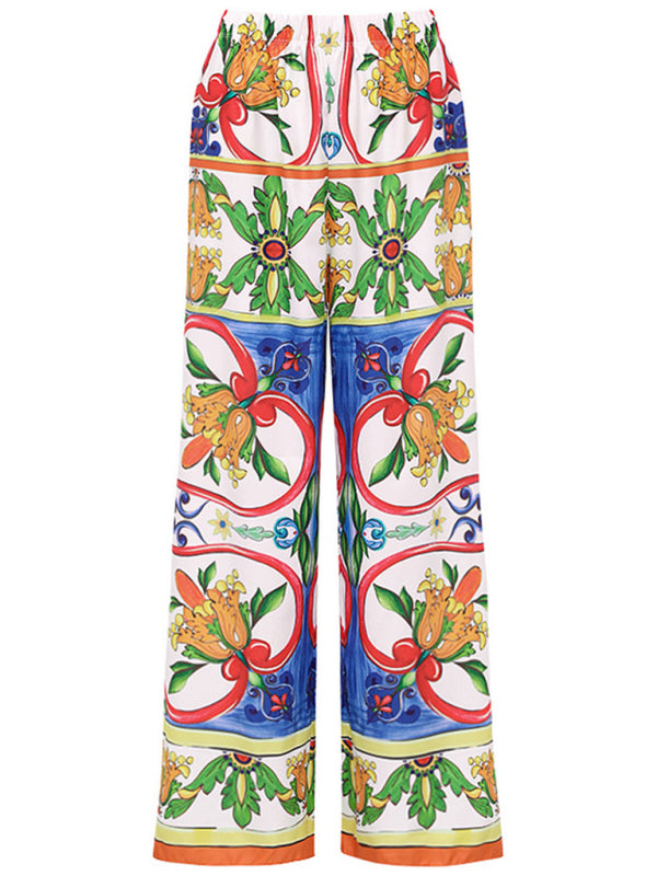 Women's Modern Ruffled Enamel Print Beach Resort Swimsuit Suit