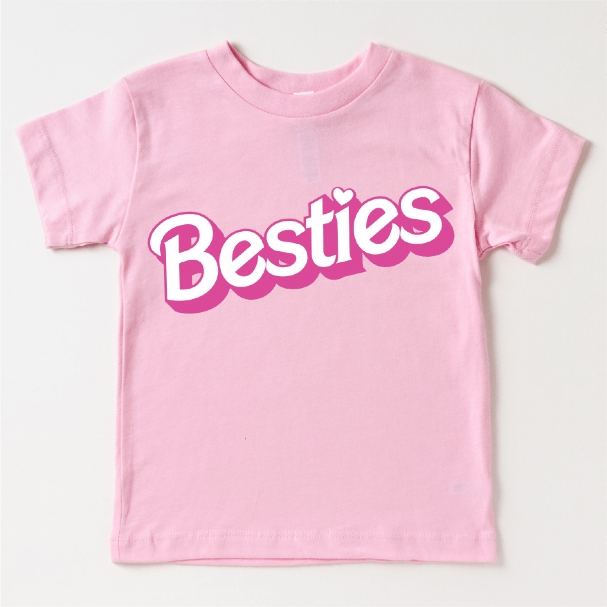 Besties Barbie Kids Tee - Pink by Sweetees - The Cheeky Wink