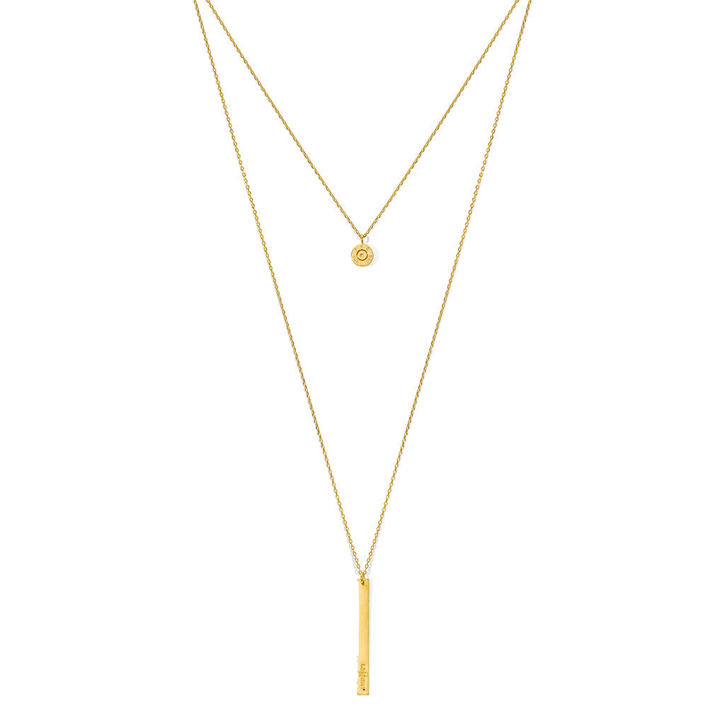 Layered Bar Bullet Necklace by SLATE + SALT