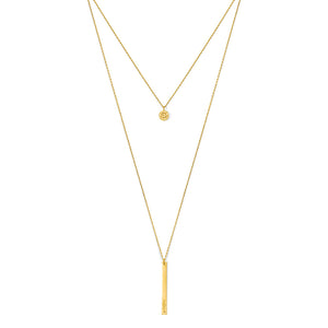 Layered Bar Bullet Necklace by SLATE + SALT