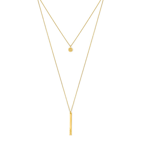 Layered Bar Bullet Necklace by SLATE + SALT