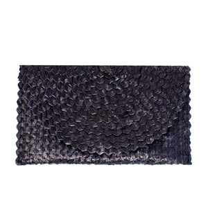 LIZZIE GRASS CLUTCH - ONYX BLACK by POPPY + SAGE