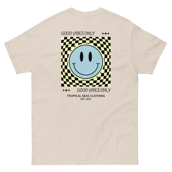 Men's Good Vibes Smiley Face classic tee by Tropical Seas Clothing