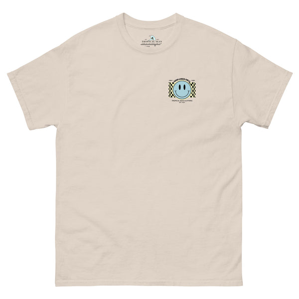 Men's Good Vibes Smiley Face classic tee by Tropical Seas Clothing