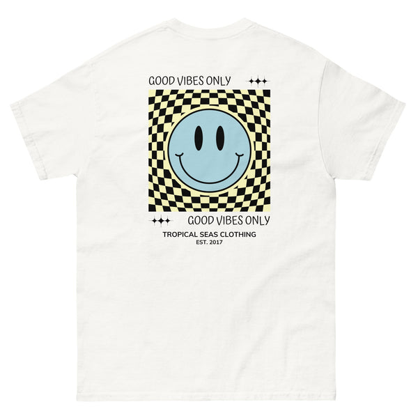 Men's Good Vibes Smiley Face classic tee by Tropical Seas Clothing