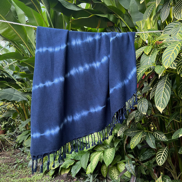 Navy Tie Dye Turkish Beach Towel by SLATE + SALT