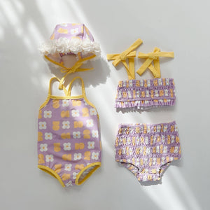 Baby Girl Flower Pattern Fashion Swimwear Sets by MyKids-USA® - The Cheeky Wink