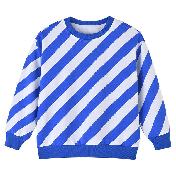 Baby Boy And Girl Striped Pattern Long Sleeve O-Collar Hoodies by MyKids-USA® - The Cheeky Wink