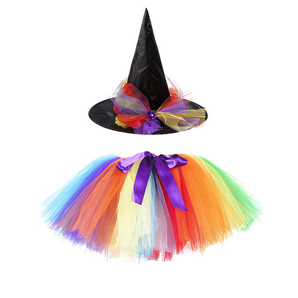 Children’s Halloween Witch Cosplay Hat Skirt Wings 1-Piece Sets by MyKids-USA®