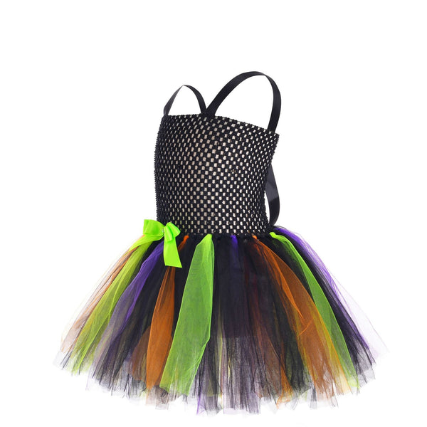 Children’s Halloween Little Witch Costume Mesh Tutu Dress & Hat by MyKids-USA®