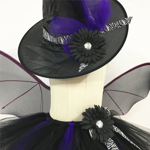 Children’s Halloween Witch Cosplay Hat Skirt Wings 1-Piece Sets by MyKids-USA®