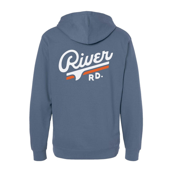 River Road Logo Hoodie | Blue by RIVER ROAD CLOTHING CO.