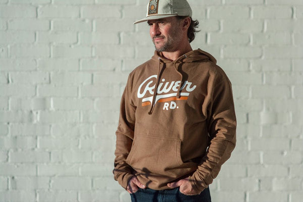 River Road Logo Hoodie | Brown by RIVER ROAD CLOTHING CO.