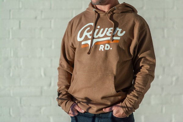 River Road Logo Hoodie | Brown by RIVER ROAD CLOTHING CO.