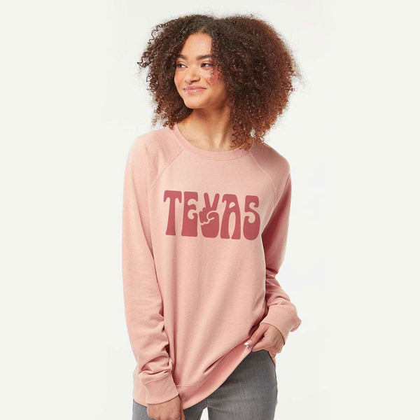 Peace Texas Sweatshirt | Rose by RIVER ROAD CLOTHING CO.