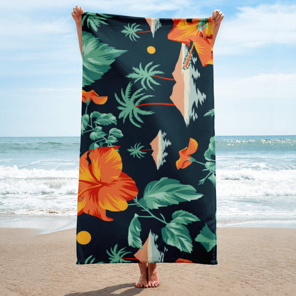 Aloha Island Beach Towel by Tropical Seas Clothing