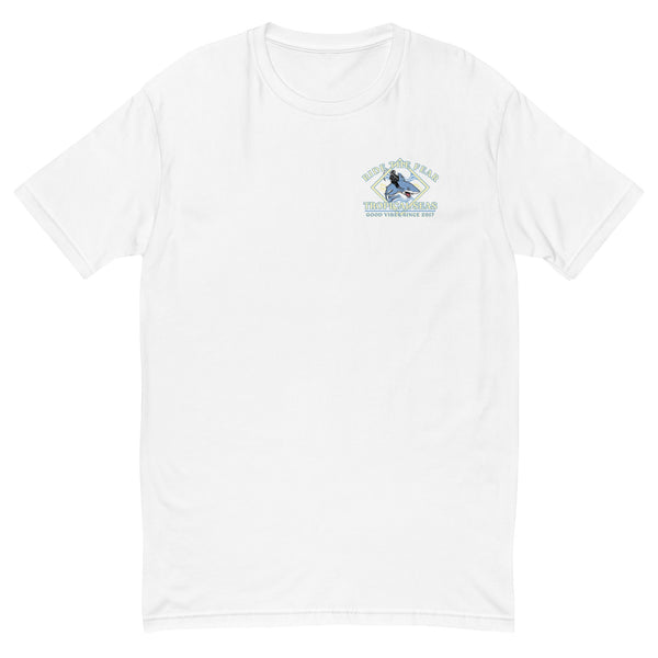 Men's Ride the Fear Shark T-shirt by Tropical Seas Clothing