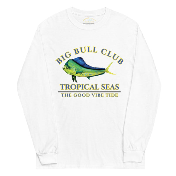 Men's Tropical Mahi Mahi "Big Bull Club" Long Sleeve Shirt by Tropical Seas Clothing