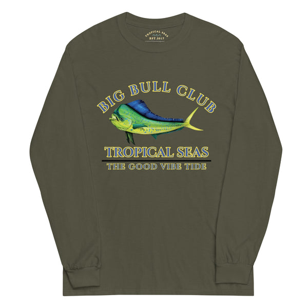 Men's Tropical Mahi Mahi "Big Bull Club" Long Sleeve Shirt by Tropical Seas Clothing