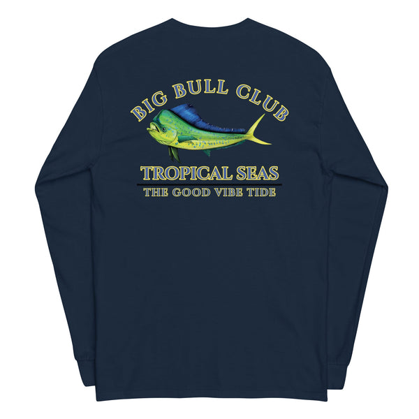 Men's Tropical Mahi Mahi "Big Bull Club" Long Sleeve Shirt by Tropical Seas Clothing