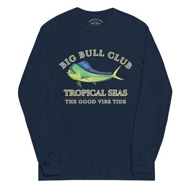 Men's Tropical Mahi Mahi "Big Bull Club" Long Sleeve Shirt by Tropical Seas Clothing